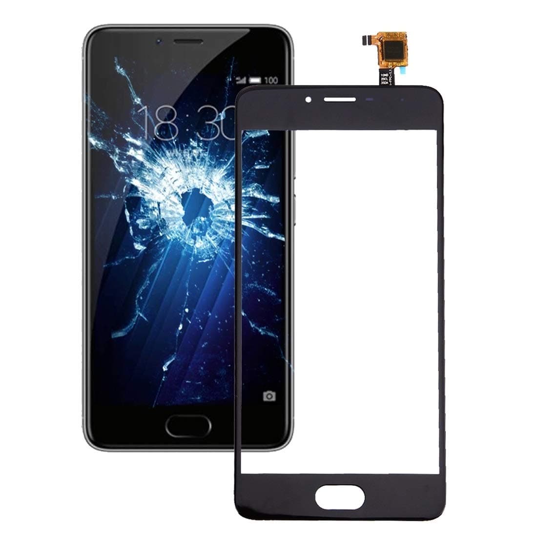 Replace the touch screen For Meizu M3s / Meilan 3s Touch Panel (Black) (Color : Black)