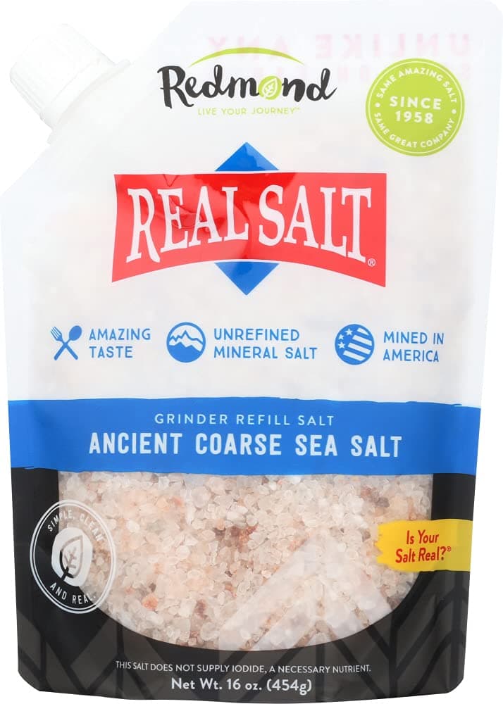 Real Sea Salt - Natural Unrefined Organic Gluten Free Coarse, 16 Ounce Pouch (1 Pack)