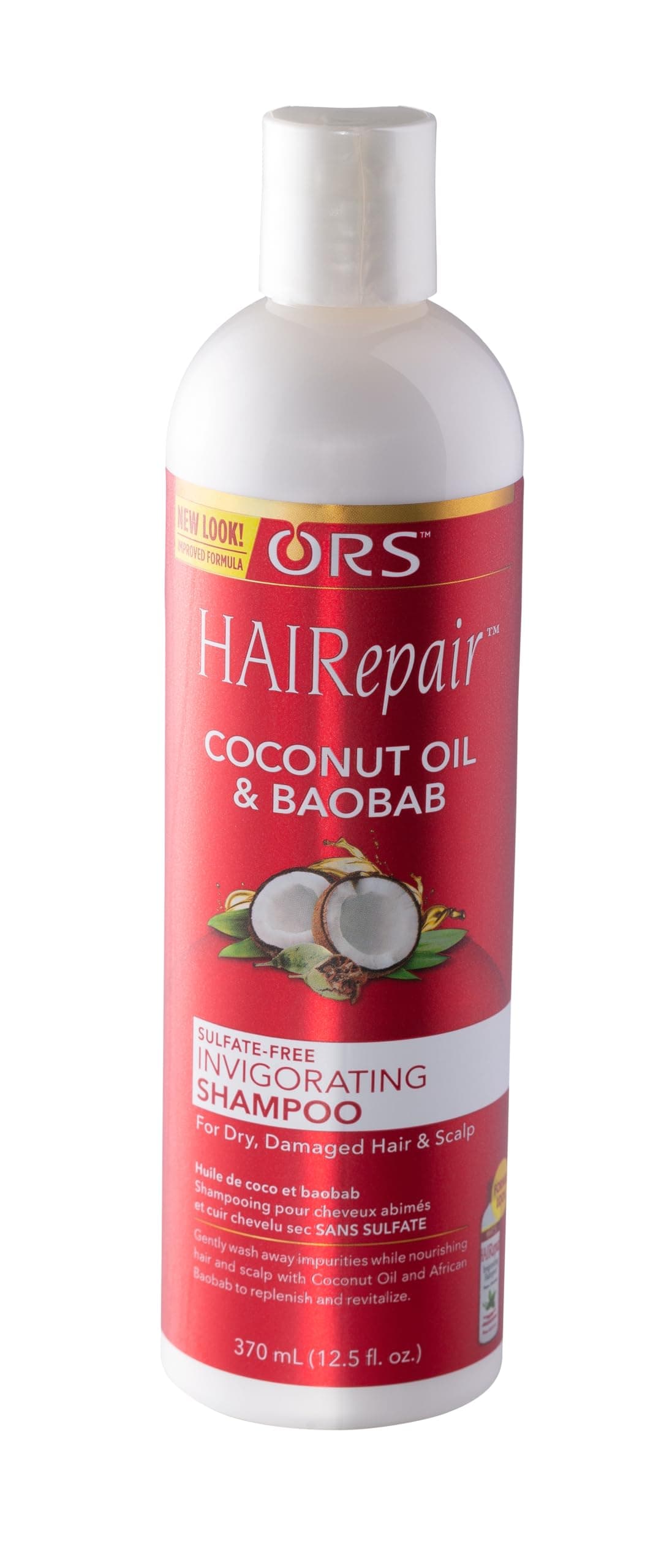 HAIRepair Coconut Oil and Baobab Sulfate-Free Invigorating Shampoo 12.5 Ounce