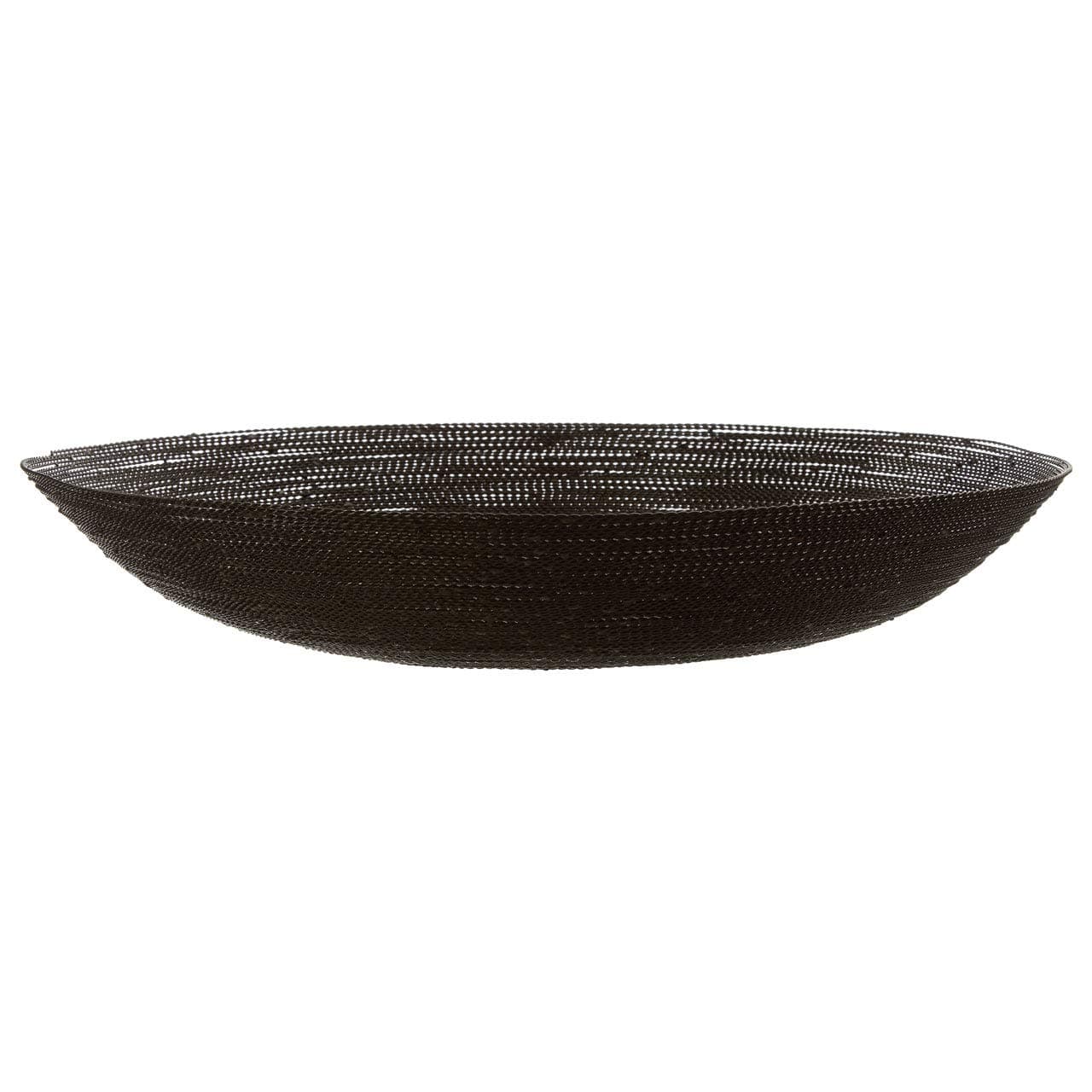 Premier Housewares Decorative Bowl, Metal, Black, Large