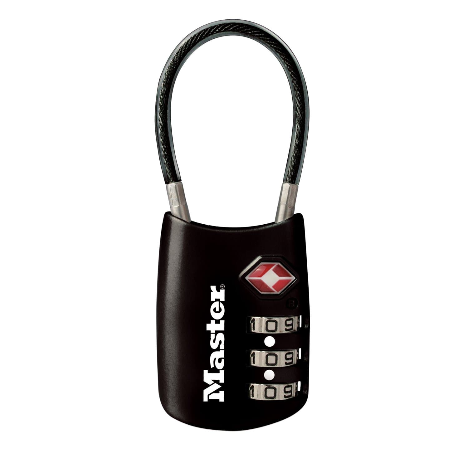 Master Lock 4688D Accepted Set Your Own Combination TSA Approved Luggage Lock, Black, 1 Pack