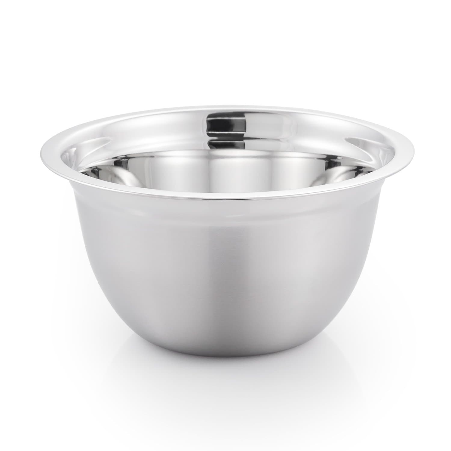 Medium Brushed Stainless Steel Prep N Cook Euro Style Mixing Bowl, 1.5 quart, Metallic