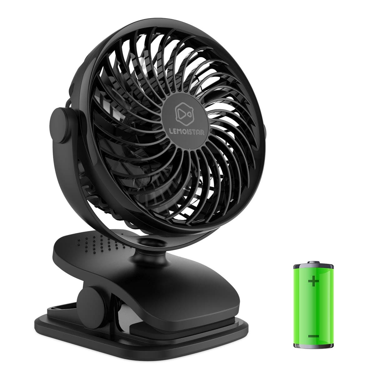 Battery Operated Clip on Fan and Desk Fan 2 in 1, Rechargeable Battery Fan Portable Baby Stroller Fan, USB or Battery Powered, Small Personal Fan for Camping, Tent, Car, Dorm and Outdoor Activity…