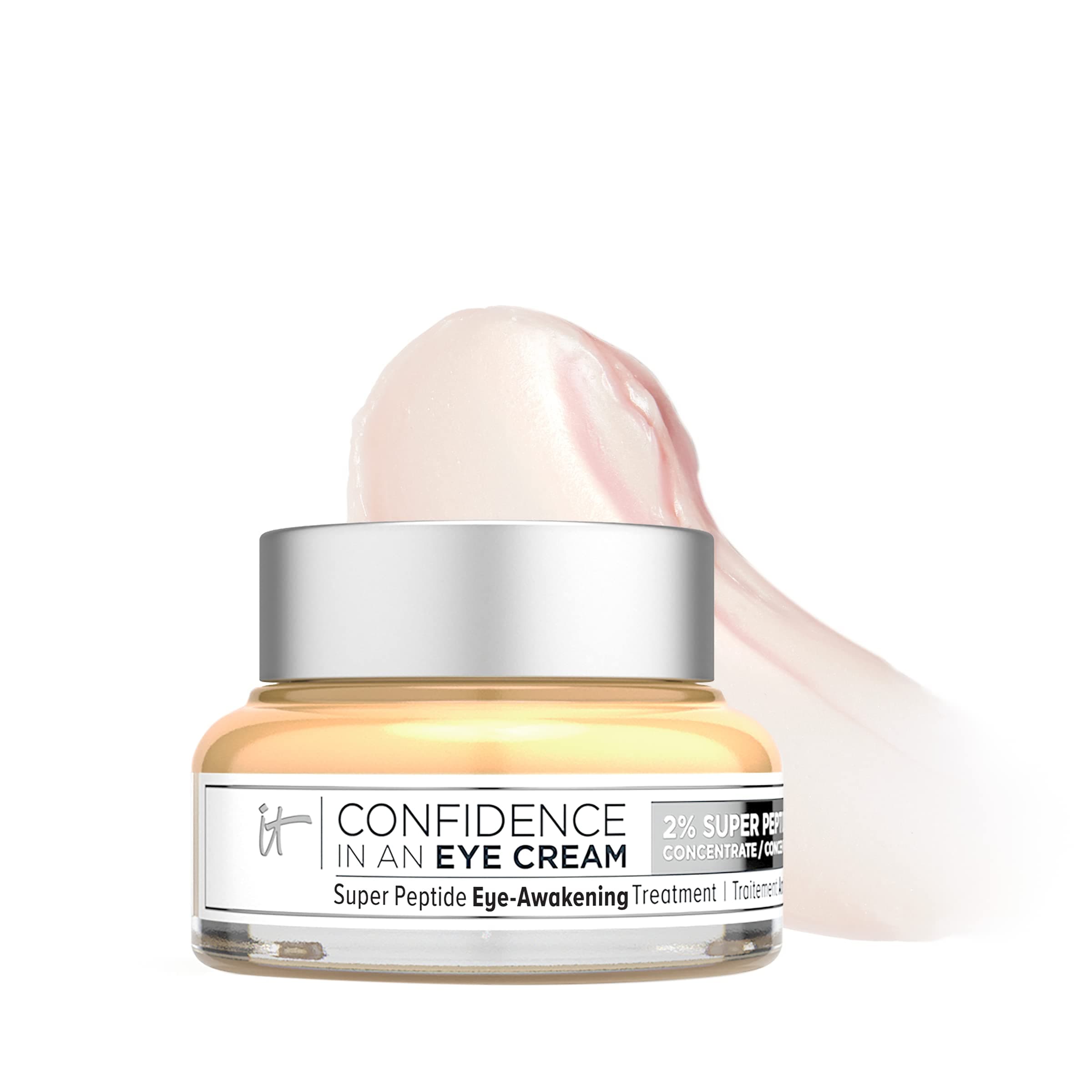 Confidence in an Eye Cream - Anti Aging Peptide Eye Cream for Dark Circles & Wrinkles, Lightweight 48HR Hydration, 2% Super Peptide Concentrate, Smooth & Brighten Undereye, All Skin Types
