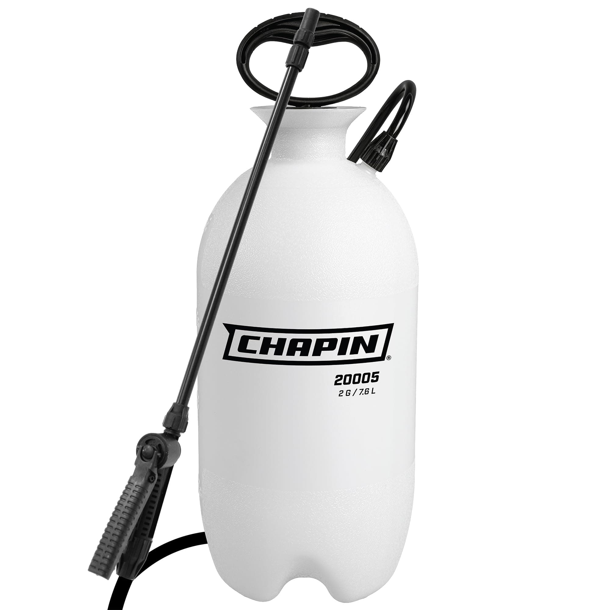 Chapin 20005 Pump Sprayer, 2‑Gallon, Lawn & Garden, Translucent Poly Tank, Funnel‑Top, SureSpray Anti‑Clog Filter, Adjustable Cone Nozzle & 34" Hose for Fertilizer, Weed & Pest Application