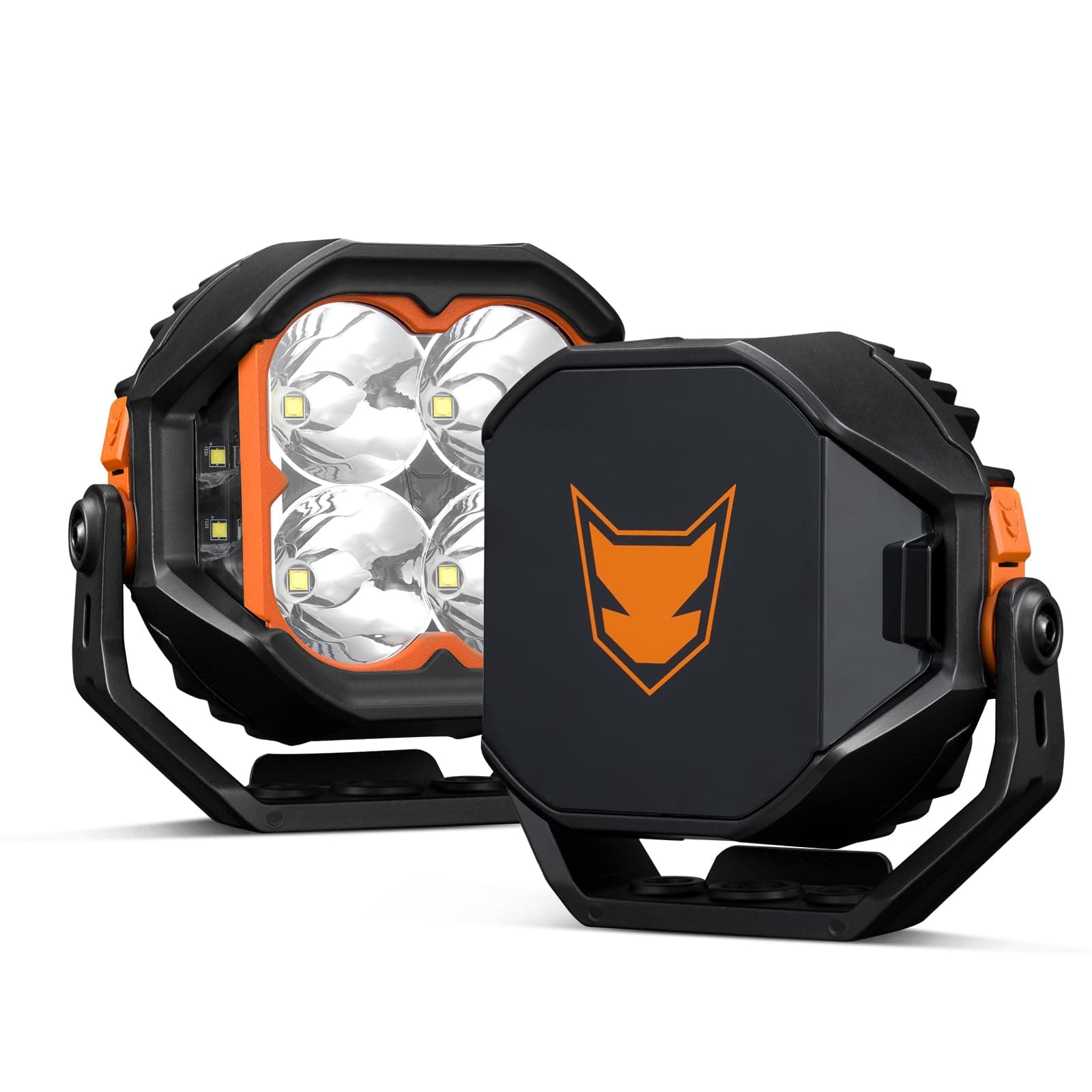 5 Inch LED Pod Lights with Side Light, 2 PCS 12V/24V 11285LM with White Backlight, Optic Lens for Switching Spot Beam Combo Beam, IP68 Off-Road Driving Lights for 4x4 4WD Trucks ATVs UTVs SUV