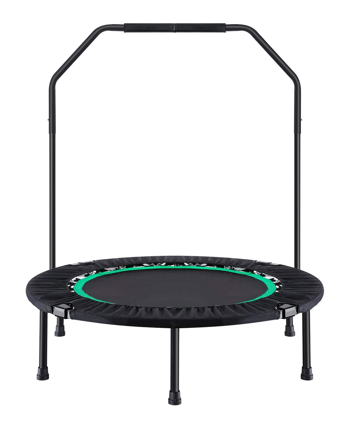 Ludosport Foldable Trampoline Rebounder 40 Inch Fitness Trampoline for Kids Adults Workout Max Load 300 lbs Rebounder Jumping Cardio Trainer with Handle for Yoga, Garden, and Other Cardio Exercise