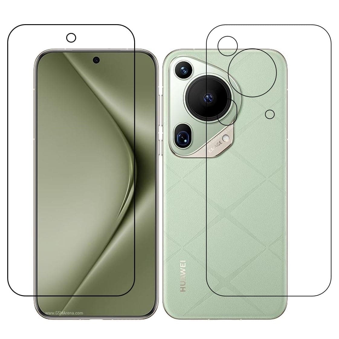 DVTECH® (Front and Back Huawei Pura 70 Ultra Compatible Screen Protector 9H Flexible Unbreakable Scratch resistance(Flexible Screen Protector)