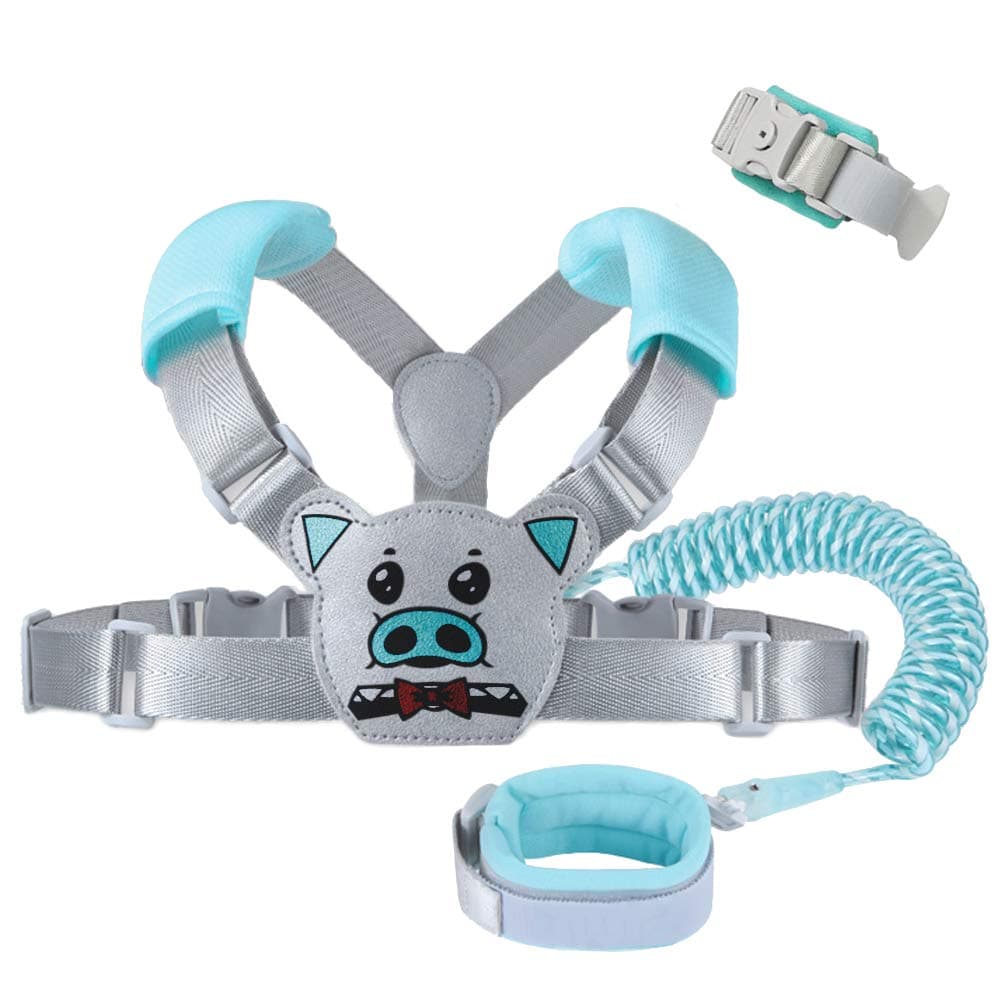 Child & Kids Backpack Leash for Toddlers | Baby & Kid Leash Harness - 2in1 Backpack Leash & Wrist Link Mode - Blue