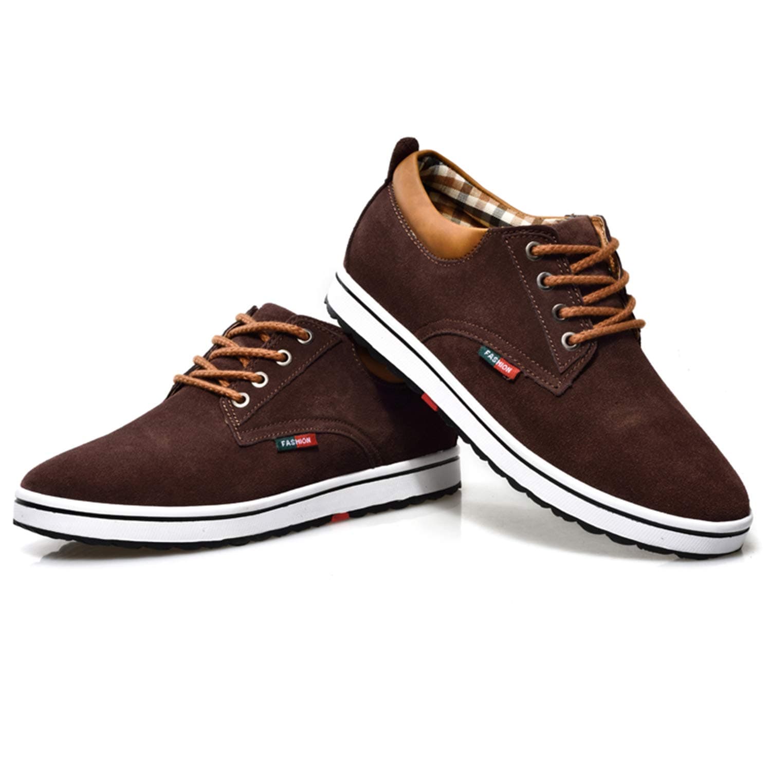 Men's Taller Height Increasing Elevator Shoes 2.36'' Lace-up Flannelette cowhide Leather Dress Shoes