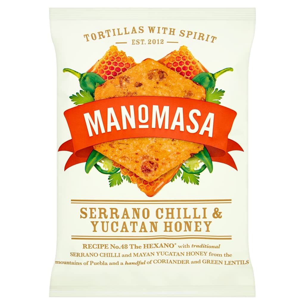 Manomasa Serrano Chilli and Yucatan Honey Tortilla Chips, 160g