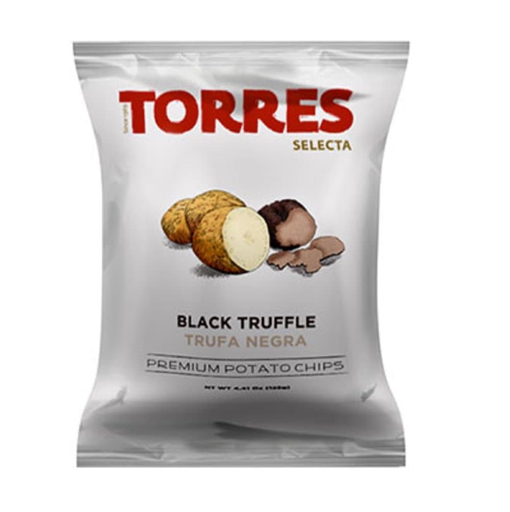 Torres Premium Black Truffle Potato Chips - Trufa Negra - Old Fashioned and Handcrafted Patatas Fritas - Light, Crispy and Crunchy Potato Chip For Girls, Kids - Gluten-Free, Non-GMO - 20 Pack 40 g
