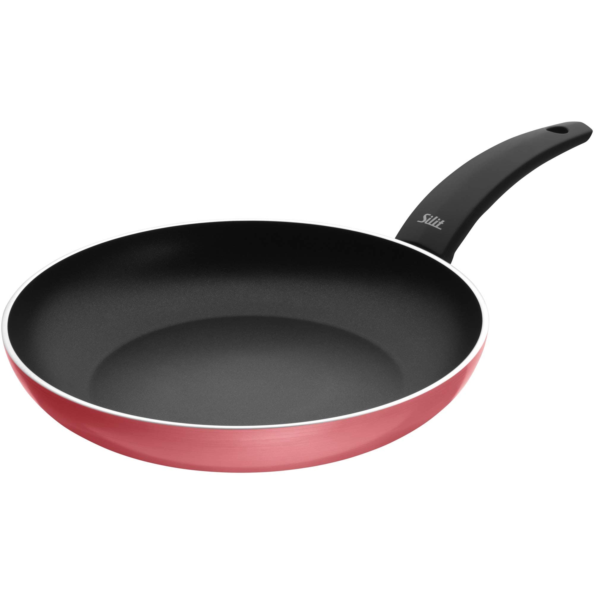 Belluna Frying Pan 28 cm Aluminium Coated with Plastic Handle for Gentle Frying Rose