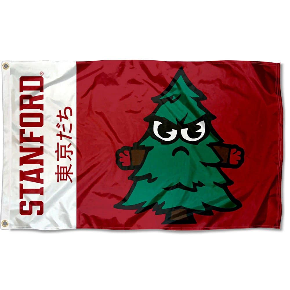 Stanford Cardinal Tokyodachi Cartoon Mascot Flag