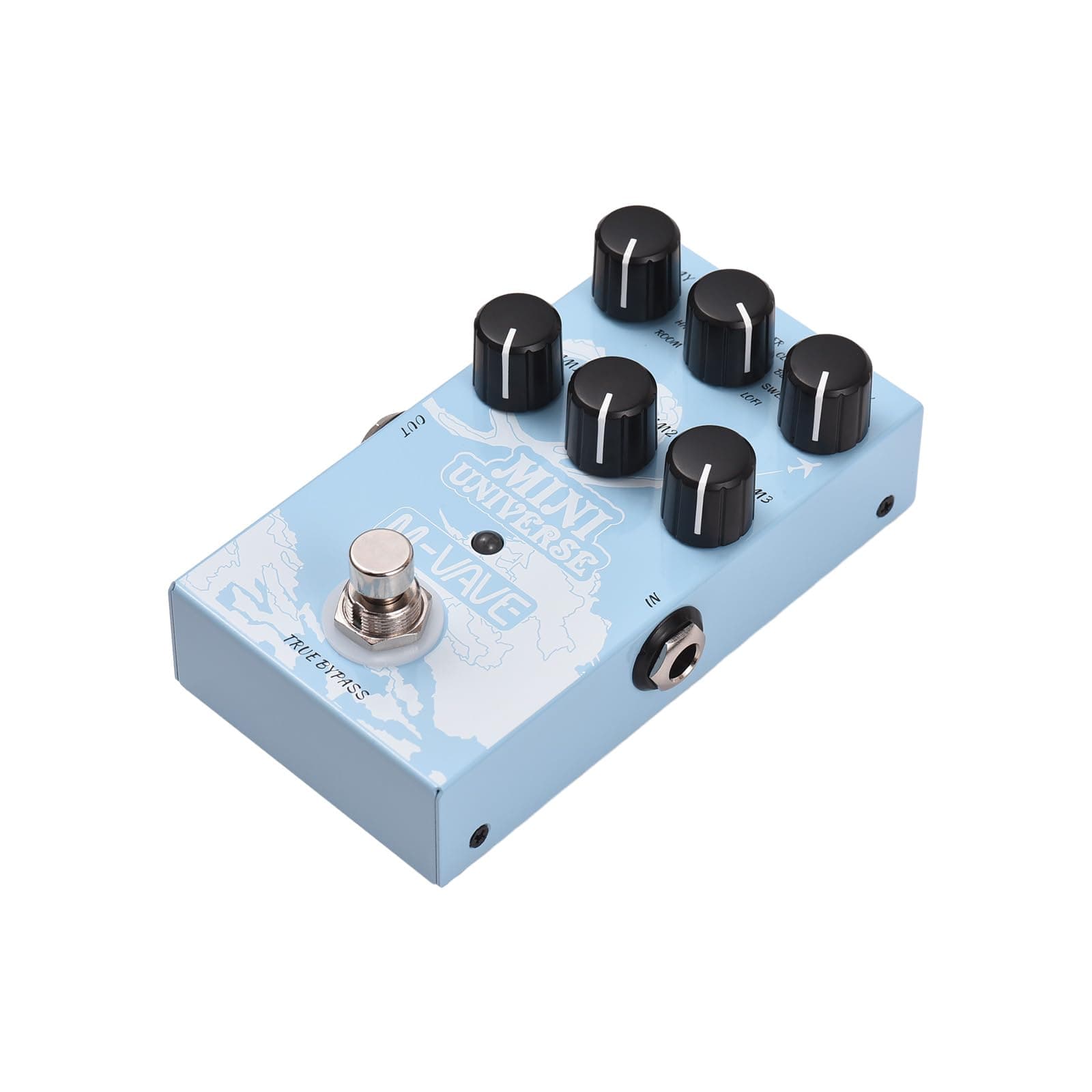 DURAGS Guitar Effect maker,Guitar Effect Pedal Digital Reverb Pedal Digital Modeling Reverberation Effector with 9-Mode Reverb Selection for Guitar Bass - MINI-UNIVERSE