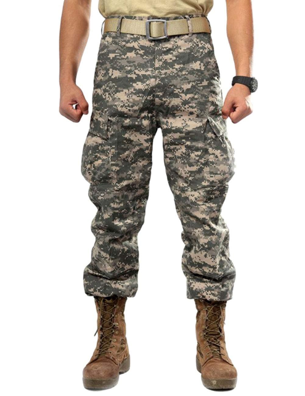 Men's Military Tactical Casual Camouflage Multi-Pocket BDU Cargo Pants Trousers