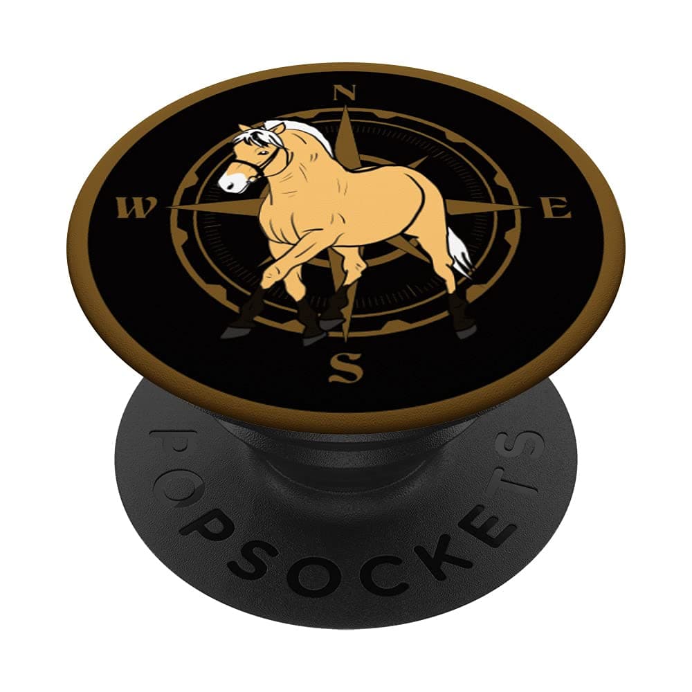 Fjord Horse, Fjord with Wind Rose, a Pony Fan, Cute Horses PopSockets Swappable PopGrip