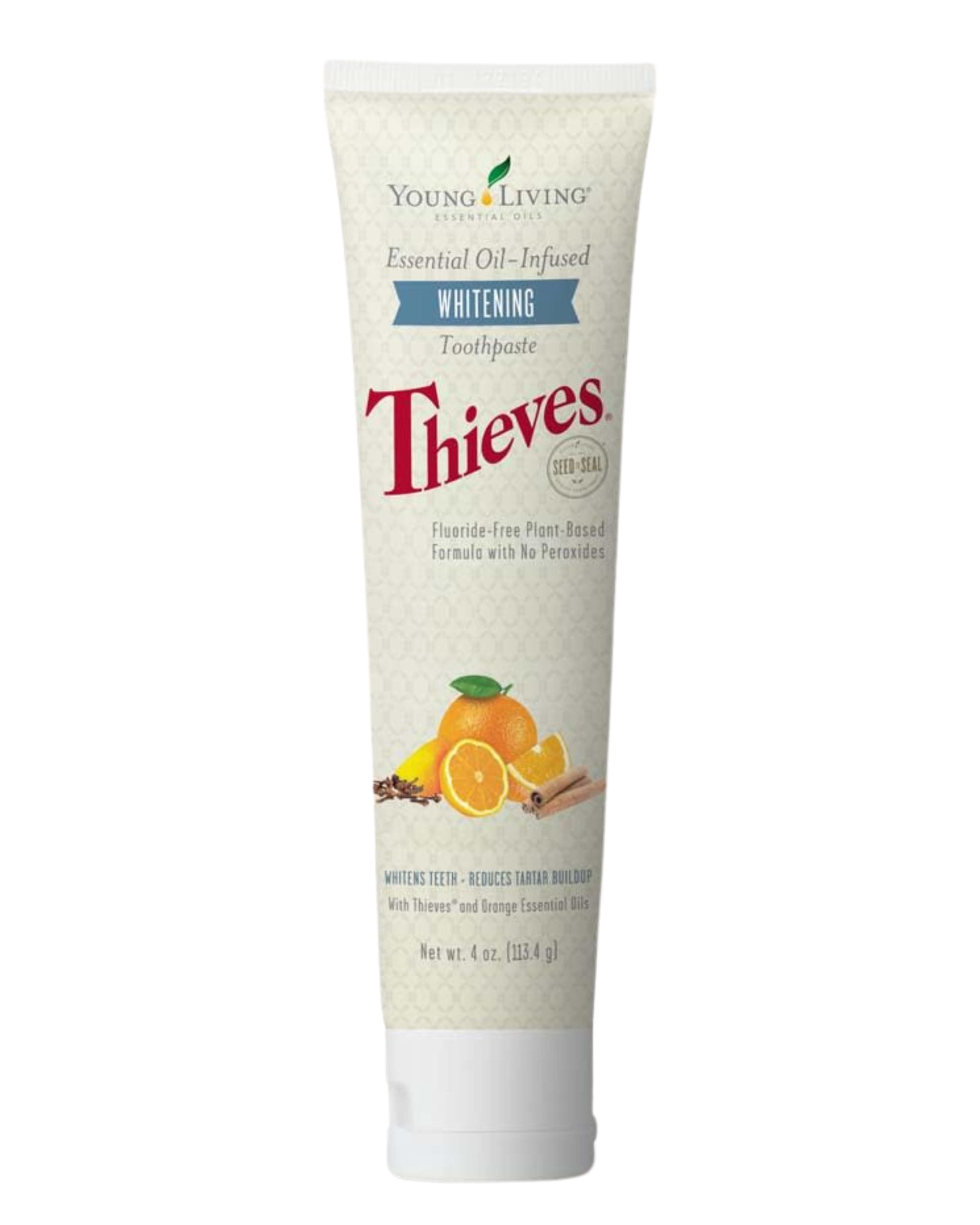 Thieves Whitening Toothpaste - Natural Oral Care for a Bright Smile - Fluoride-Free Formula - 4 oz Tube - Certified Ingredients for Fresh and Healthy Teeth