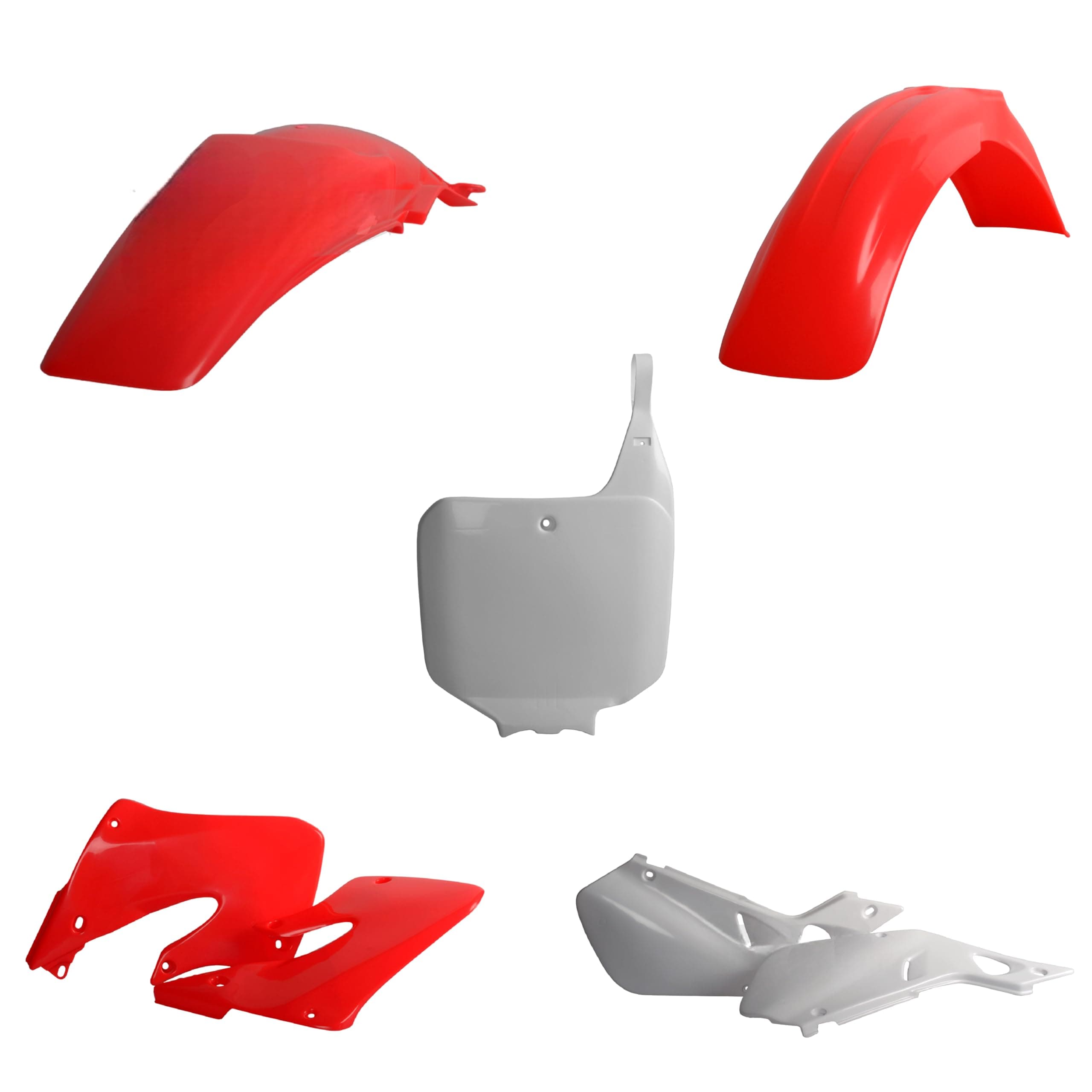 PolisportMotocross (MX) Replica Plastic Kit for Honda CR 250R (1997-99) Dirt Bike – OEM Quality, Durable, Flexible & Perfect Fit – Red/White