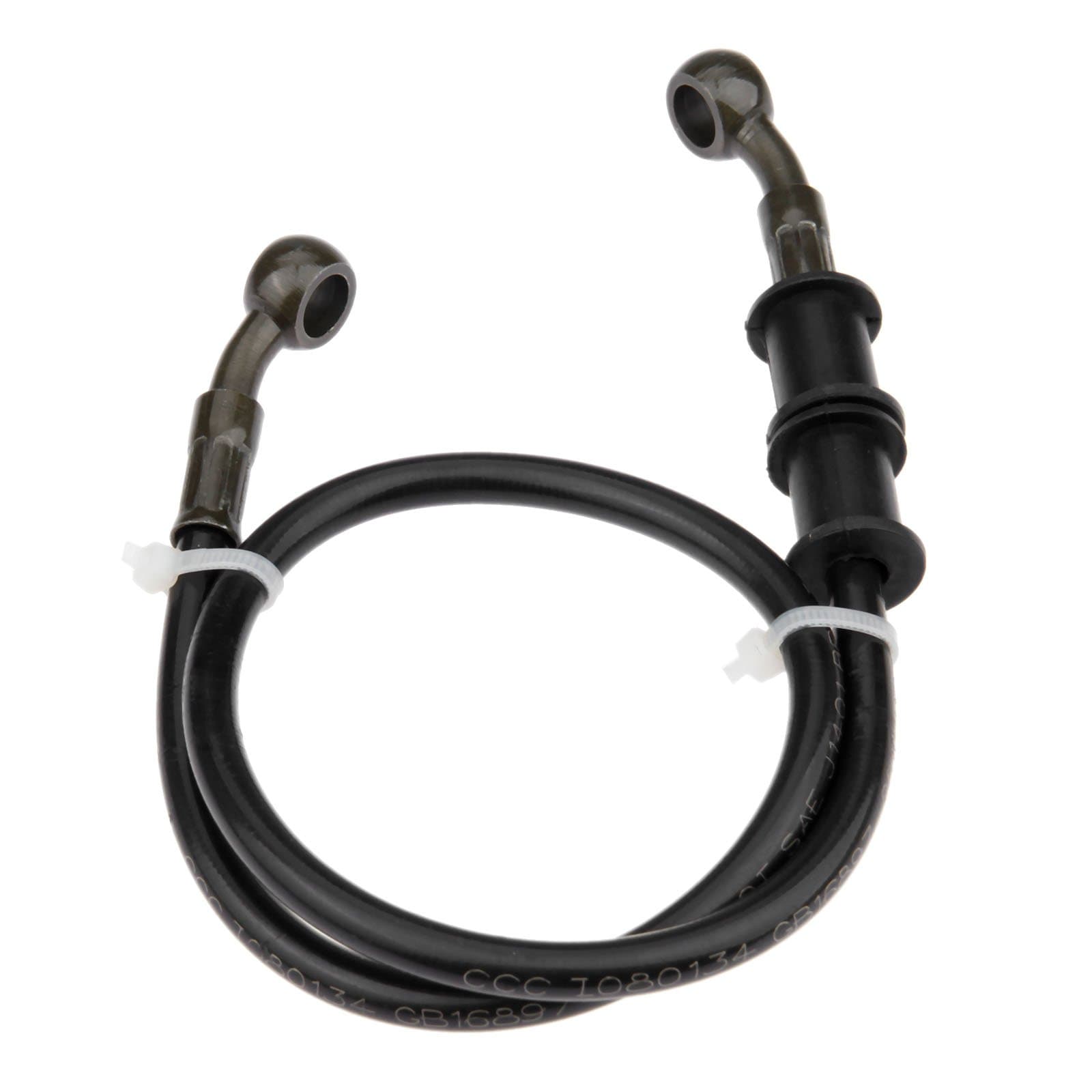 Motorcycle Brake Hydraulic Line, 60cm/23.6inch Braided Clutch Oil Pipe, Stainless Brake Hose Replacement for ATV Motorbike Pit Dirt Bike