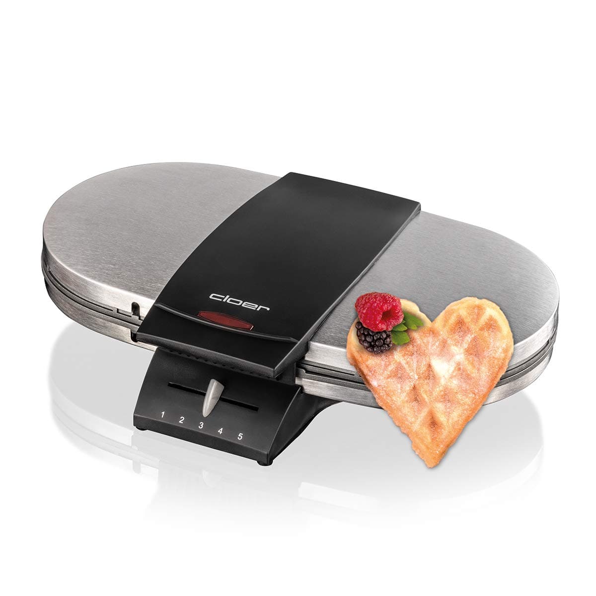 cloer1329 - Double Waffle Maker - Matt Stainless Steel