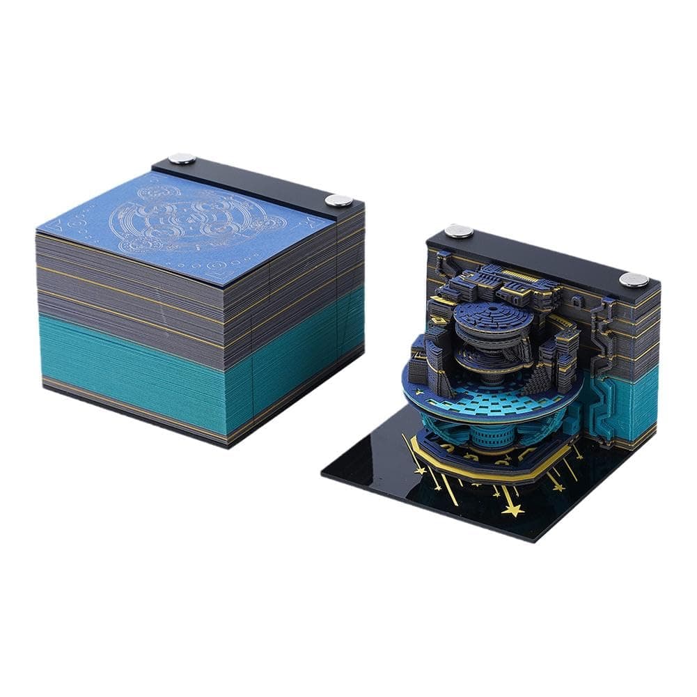 3D Paper Carved Earth Calendar Notebook Model Sci-Fi Tool Block Custom Note Note Decor Gifts Frien School 2023 J3D9 Earth Office