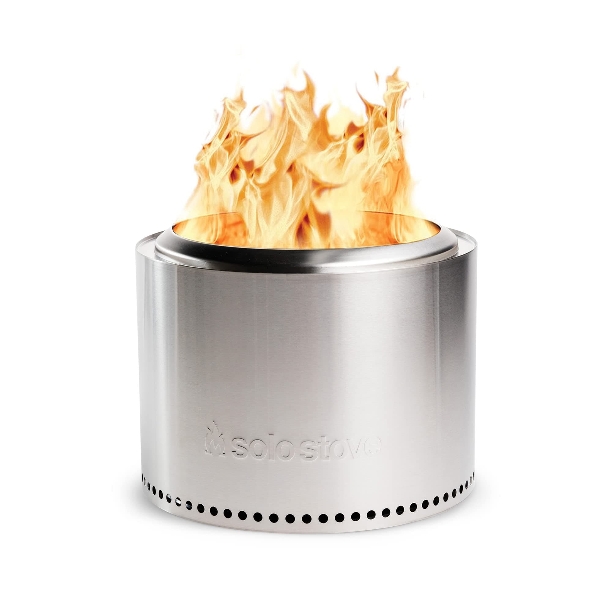 Solo Stove Bonfire 2.0 Fire Pit | Fire Bowl for Smoking Log Burning, with Removable Collection Tray, Mobile Outdoor Fire Pit for On the Go, Stainless Steel, 49.5 x 35.5 cm, 9 kg, Silver