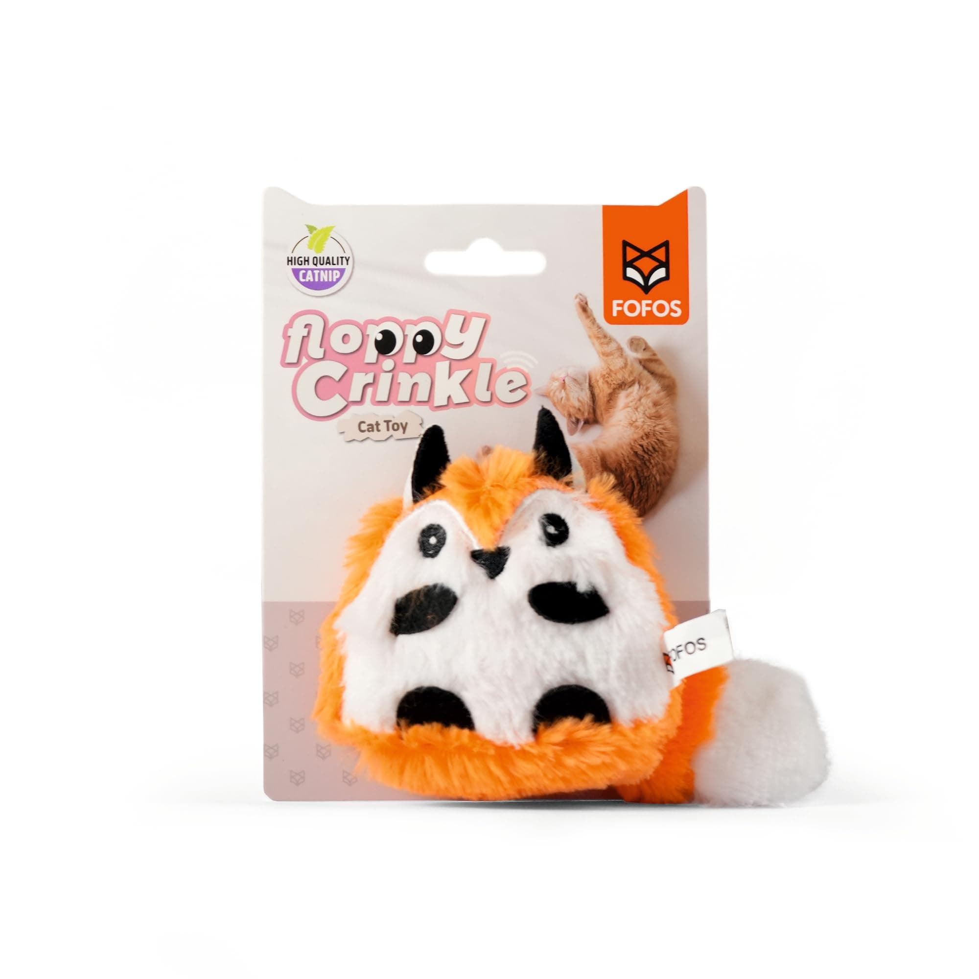 BarkButler x FOFOS Floppy Crinkle Fox Cat Toy - US Grade Catnip and Super Soft Fabric, Premium Cat Accessories with Catnip, Perfect for Playful Cats and Kittens