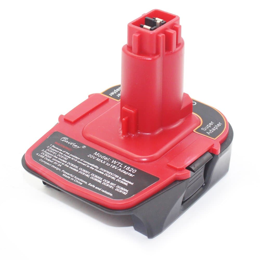 AOYAN - Battery Adapter 18V - 20V add USB Power bank function Converted DCB606 DCB200 M18 into DeWALT DC9096 DC9180.