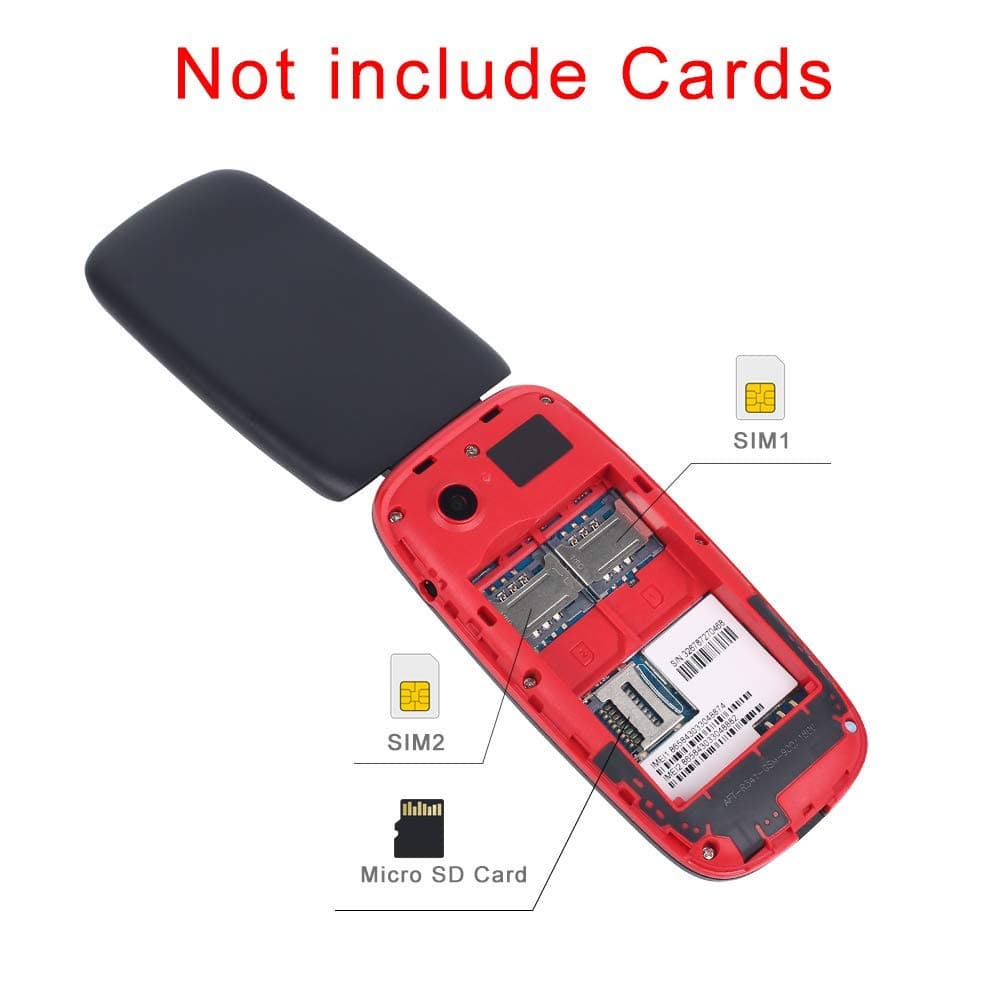 Unlocked Mobile Phones for Elderly, Big Button Senior Mobile Phone SIM Free Pay as You Go Flip Mobile Phone Easy to Use with SOS Emergency