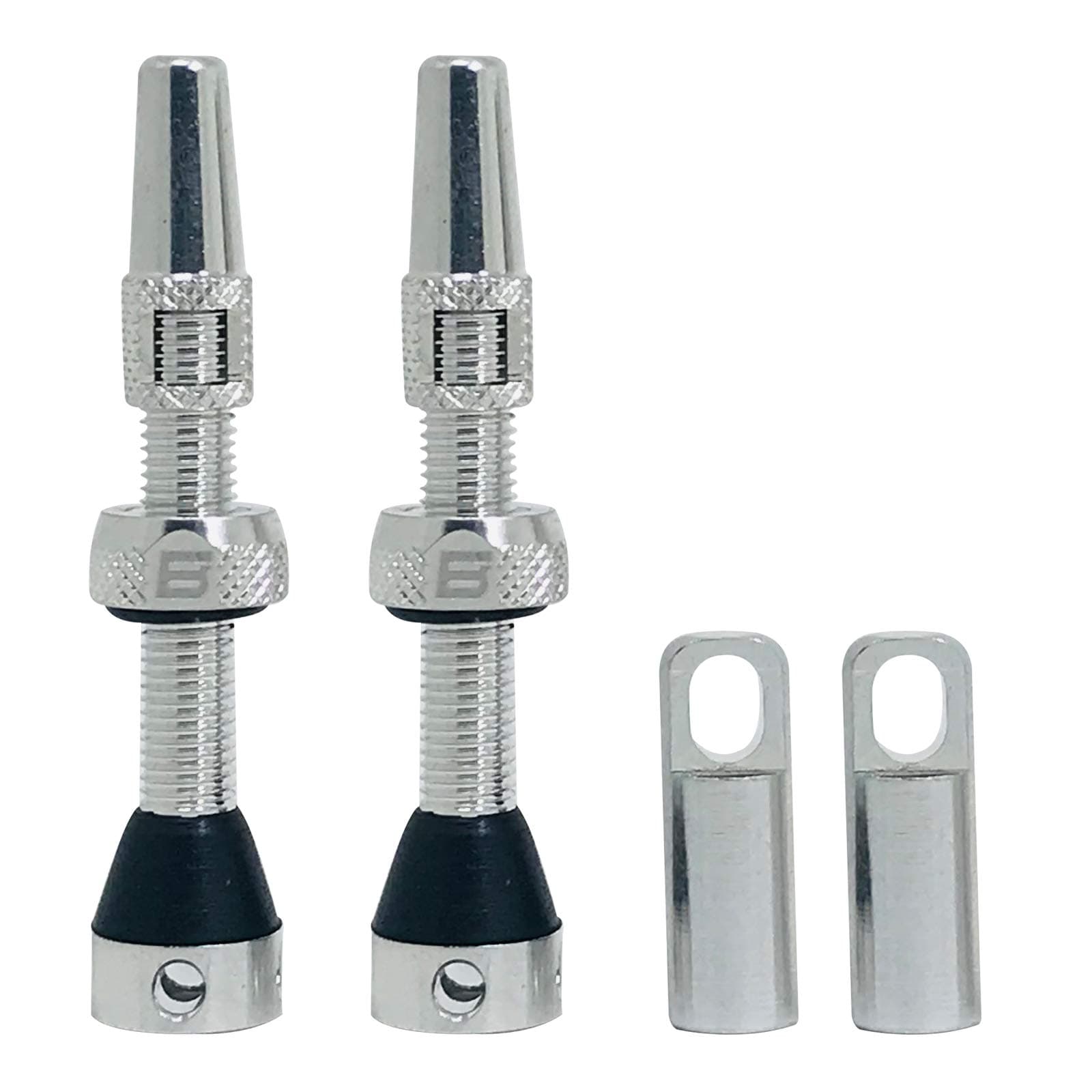 BWSHLFBWSHLF Tubeless Presta Valve Stem 40/44/55/60/65/80/100 mm, Super Light Alloy Presta Valve Stem Kit with Valve Core Remover Tool and Valve Stem Caps - Multiple Color and Size Options(Pair)