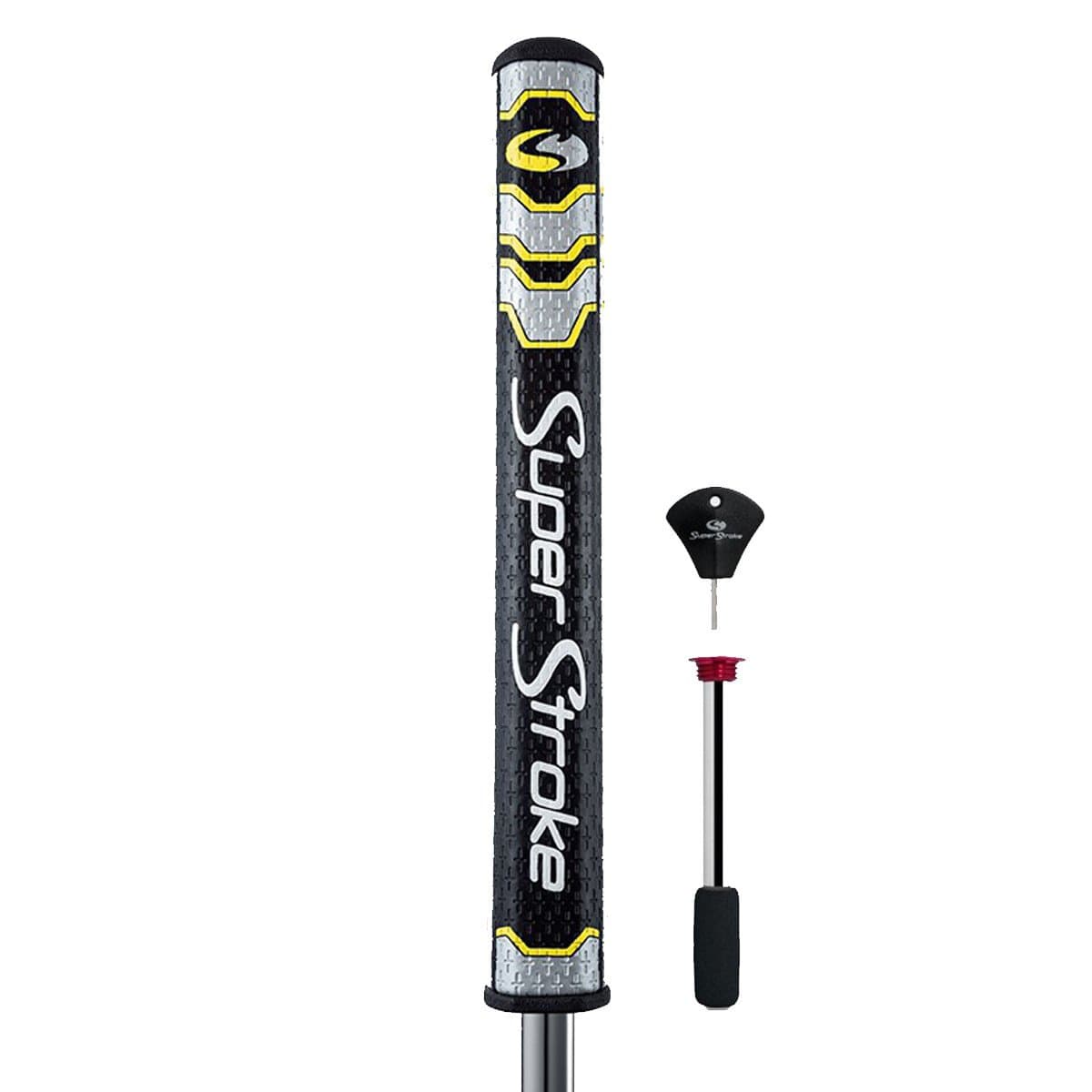 Super Stroke Pistol GTR 1.0 Putter Grip, Oversized, Lightweight Golf Grip, Non-slip, 10.50"L X 1.10"W, USGA Approved, Black/White Midnight (60228)