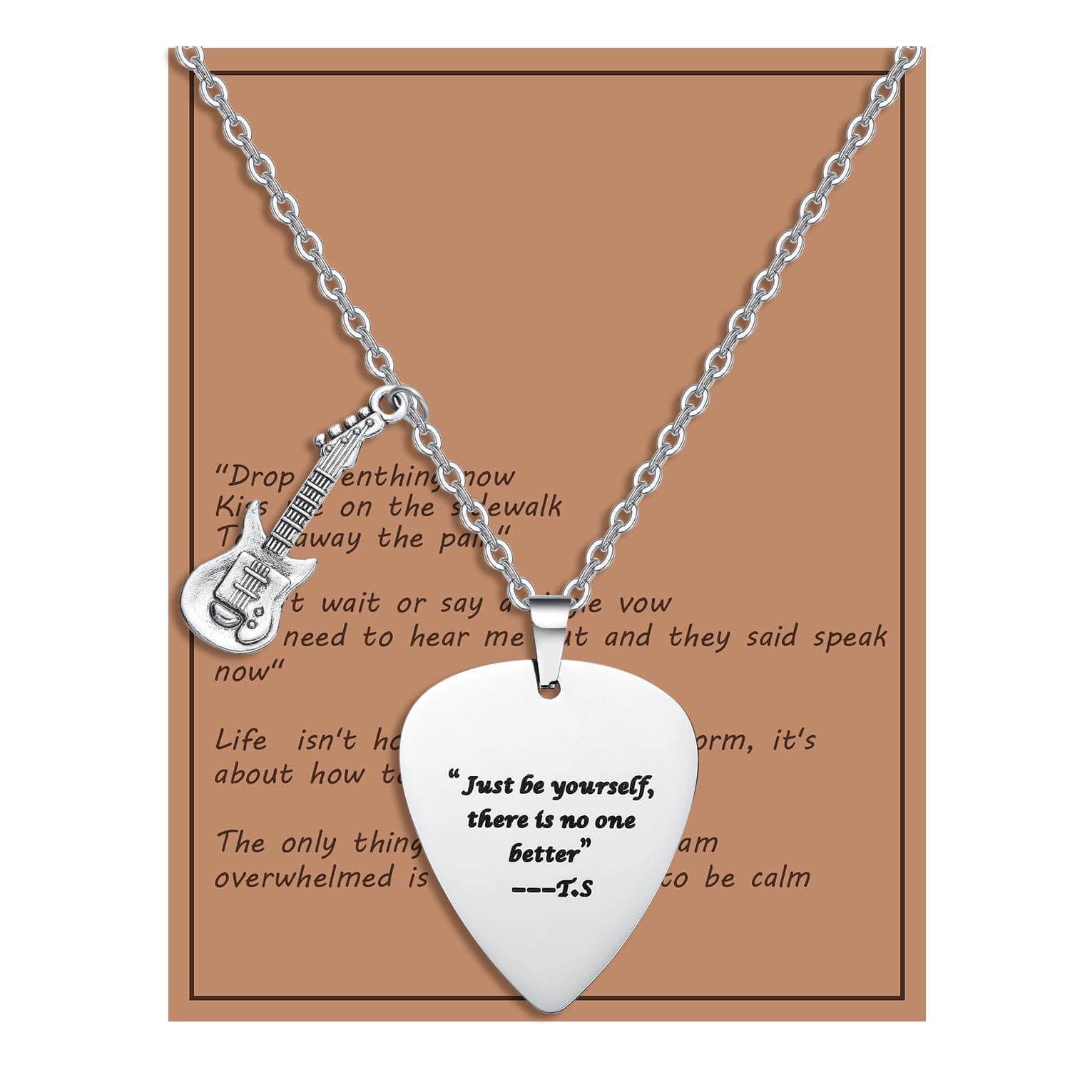 Quotes Guitar Pick Necklace Outfits Jewelry Accessories Inspired Fans Gift Merch