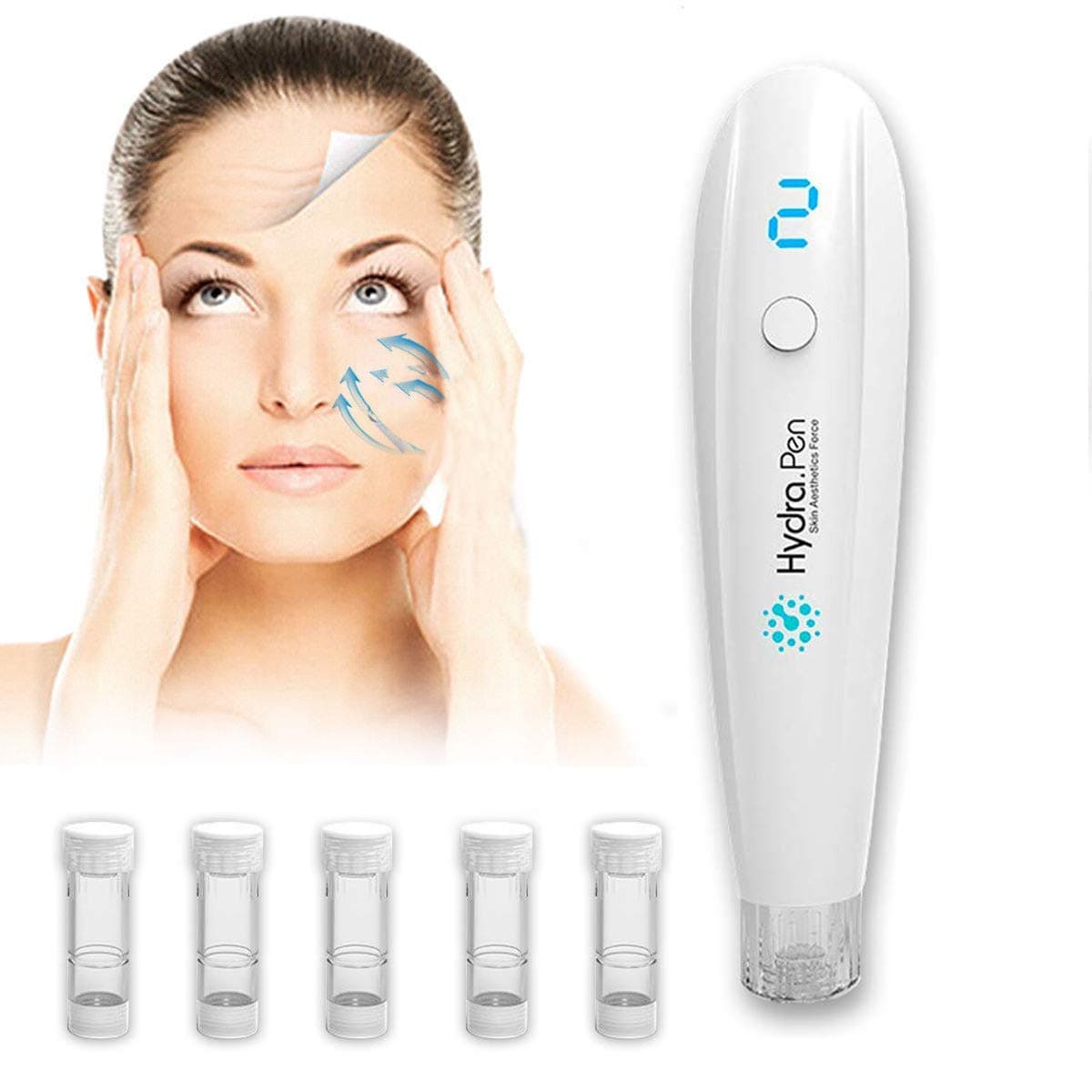 Professional Microneedling Electric Dermapen H2 Hydra Pen Automatic Skin Care Anti-Aging Tool for Home Skincare Use,PenSet