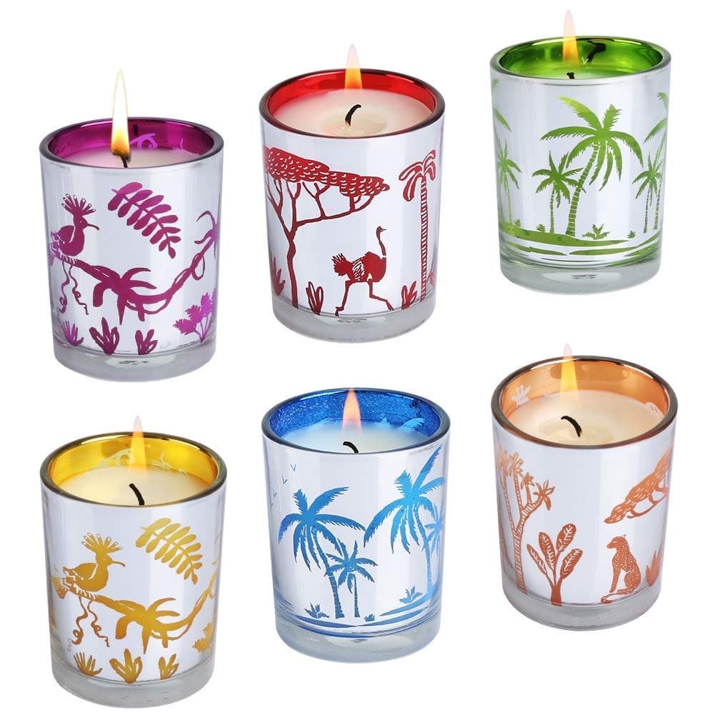 Laluztop Scented Candles Gift Set, 2.5 oz Scented Candles Pure Soy Wax Portable Travel Tin Candle for Stress Relief, 6 Pack Gift Set for Christmas Gift, Thanksgiving Gift