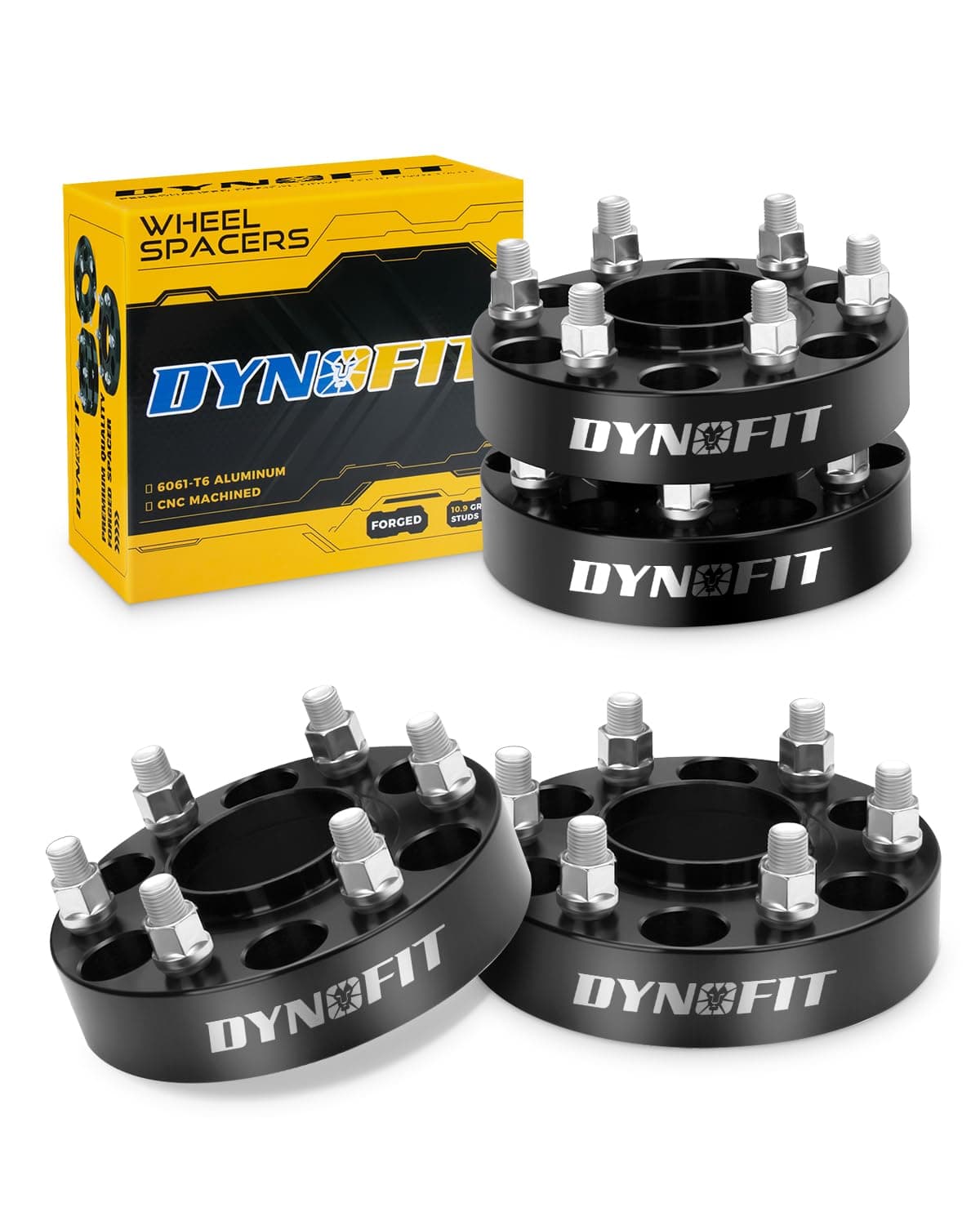 Dynofit 1.5" Wheel Spacers 6x5.5 (6x139.7mm), Heavy Duty Forged Hub-Centric Spacers Compatible with 2019-2024 Ram 1500, 77.8mm Bore with M14x1.5 Studs – 4Piece Set