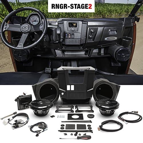 Rockford Fosgate Polaris Ranger RNGR-STAGE2 Kit - Upgraded PMX-3 Head Unit