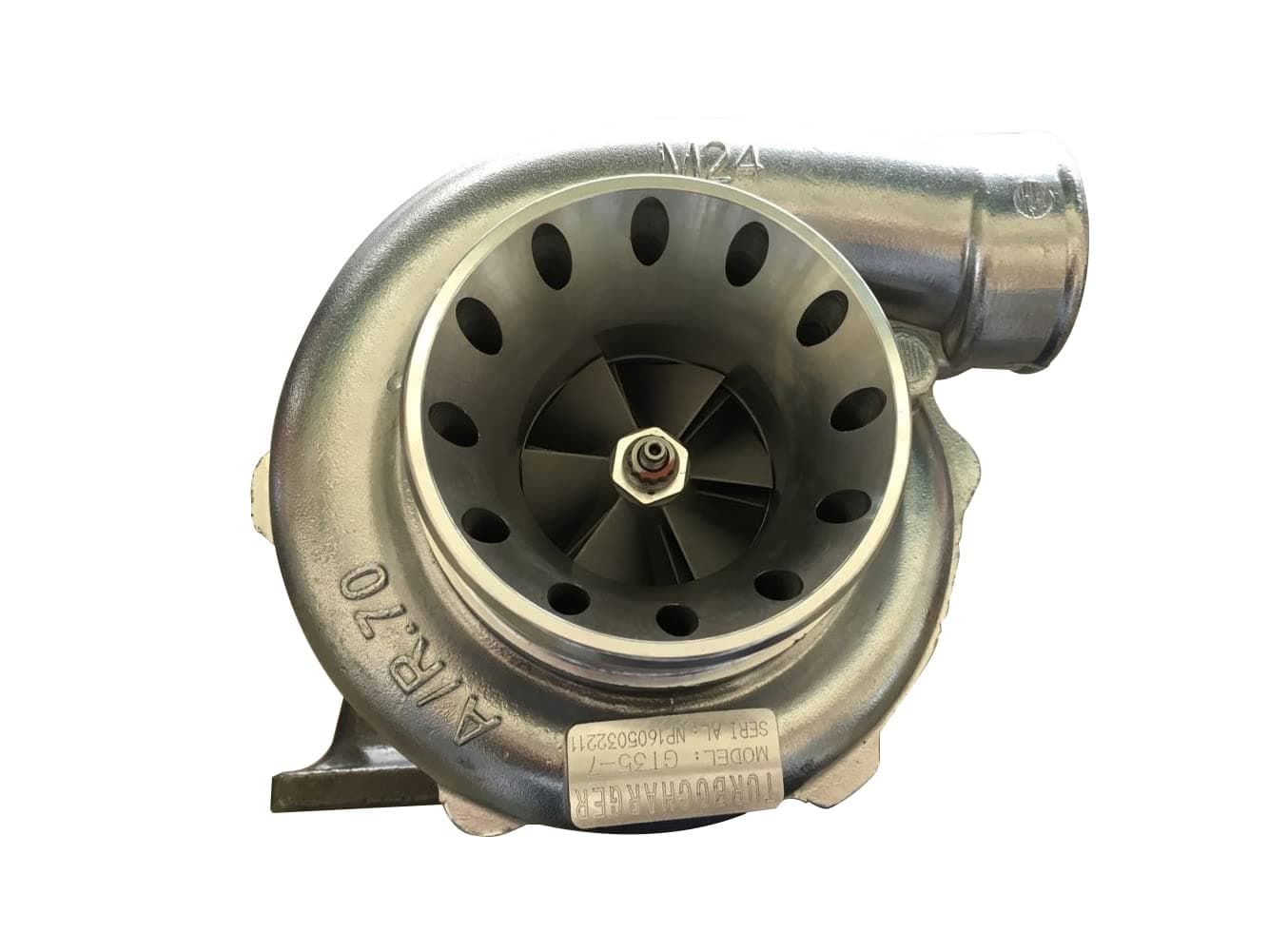 GT30 GT35 anti-surge hole Comp.A/R.70, Turb.A/R.63 5 bolt outlet oil cooled turbo