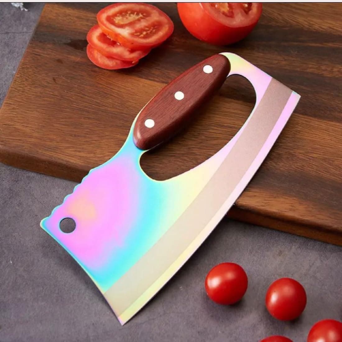 JMAM Steel Chopper 1pice Knife Cleaver Cutting in Home Kitchen Restaurant Non Slip Triple Rivet Handle High Carbon Ultra Sharp Chef Knife for Meat or Vegetable Cutter (1pice)