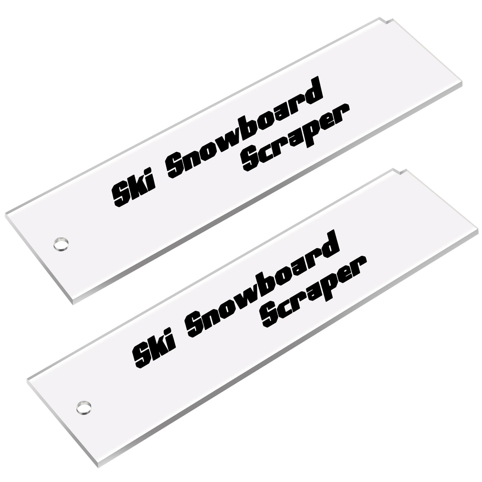 2 Pcs Snowboard Wax Plastic Scraper- Ski Wax Scraper- Ski Snowboard Plastic Scraper for Removing The Extra Cooled Wax (9 x 2.2 Inch)