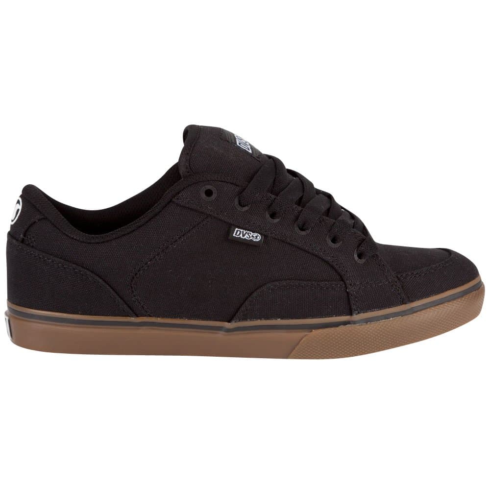 DVS Men's Carson Skate Shoe,Black/Gum Canvas,9.5 D US