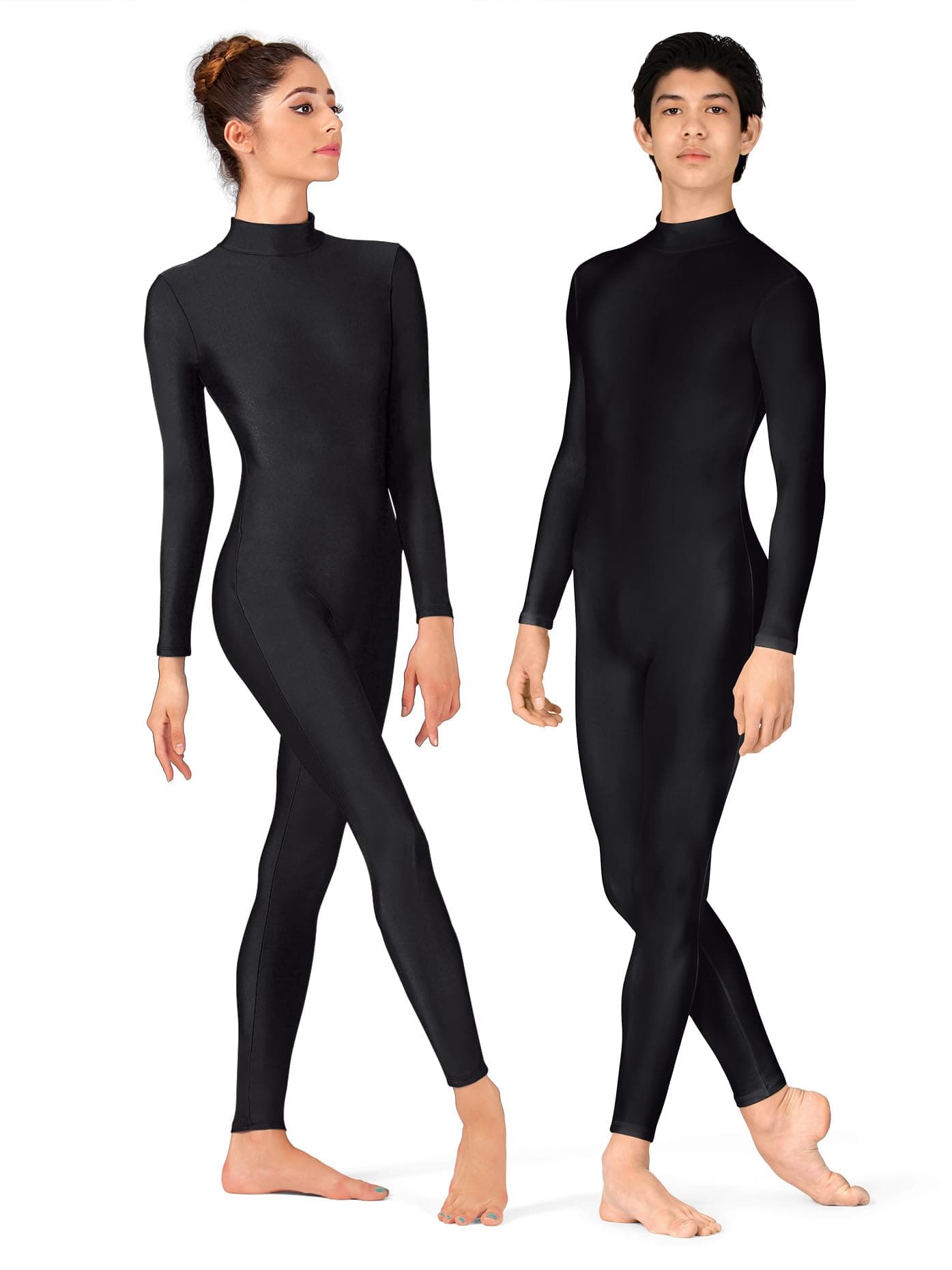 Adult Unisex Mock Neck Long Sleeve Unitard