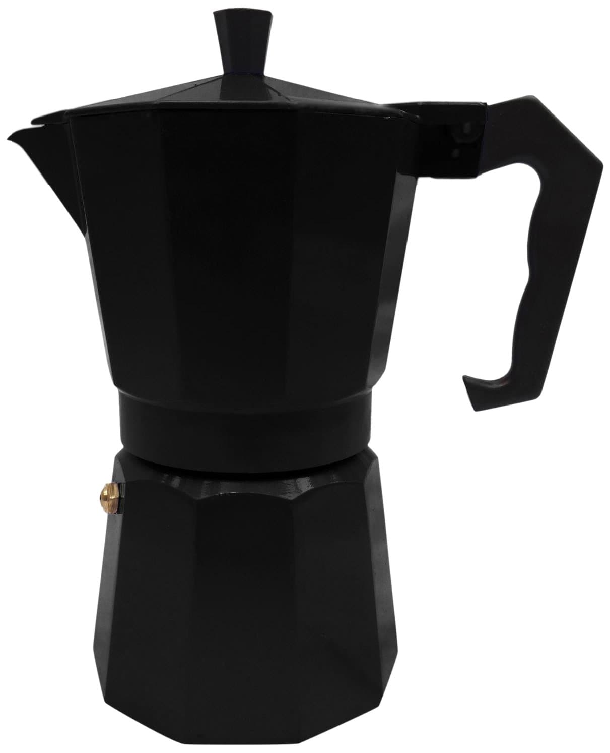 Innova Italian Espresso Stove Top Coffee Maker Continental Moka Percolator Pot, 1 Cup, Black