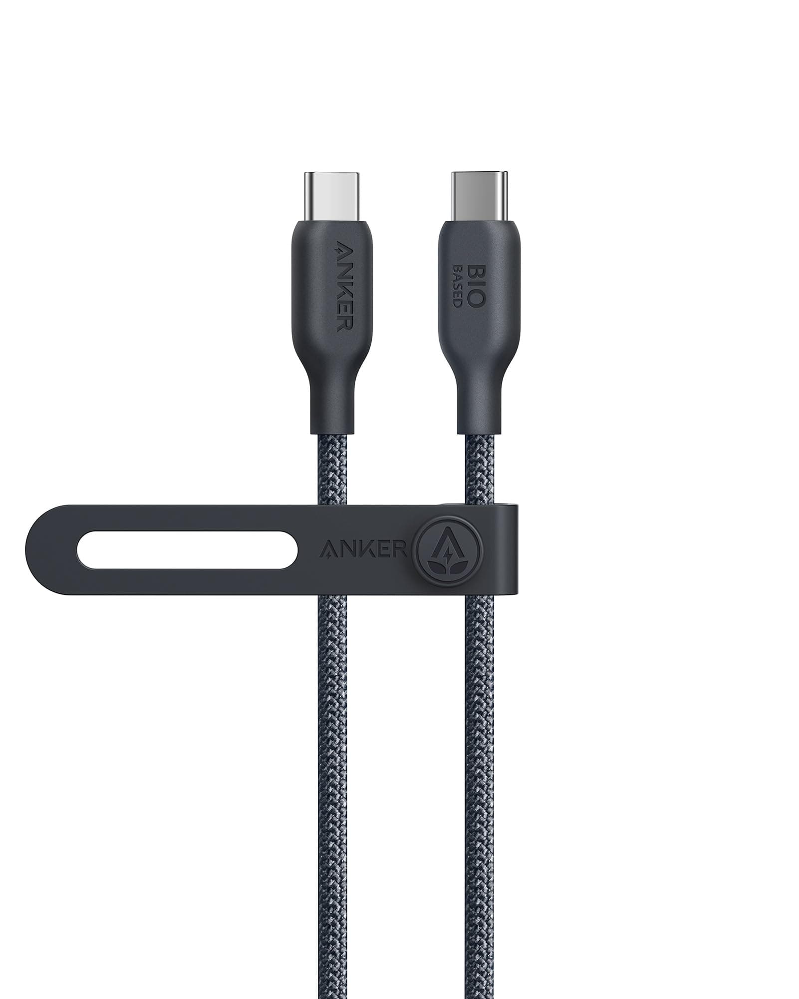 Anker 543 USB C to USB C Cable (240W, 3ft), USB 2.0 Bio-braided Charging Cable for MacBook Pro, iPhone 17/16/15, iPad Pro, Samsung Galaxy,and More (Phantom Black)