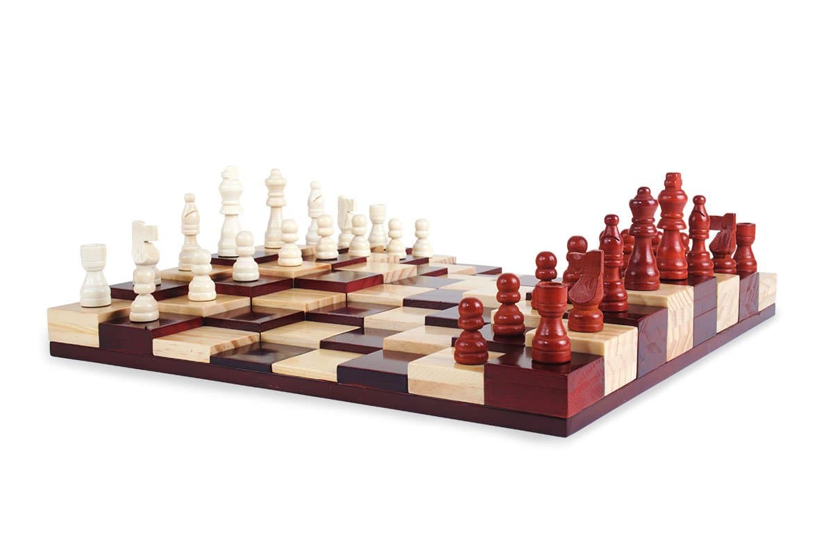 Multi Level Chess Board Game Set - Unique Present for Adults & Kids