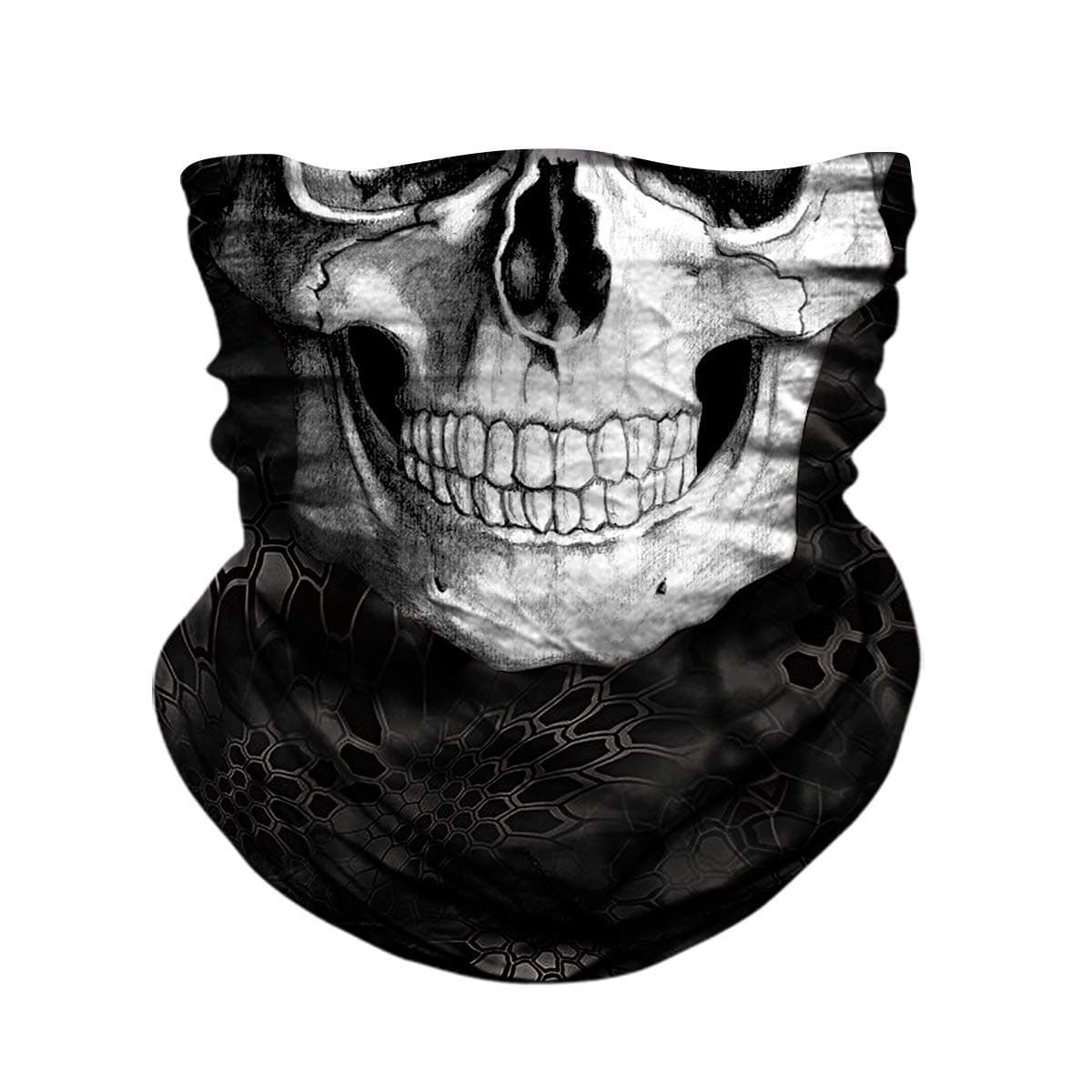 Skull Face Mask UV Sun Dust Neck Gaiter Bandana Headwear Motorcycle