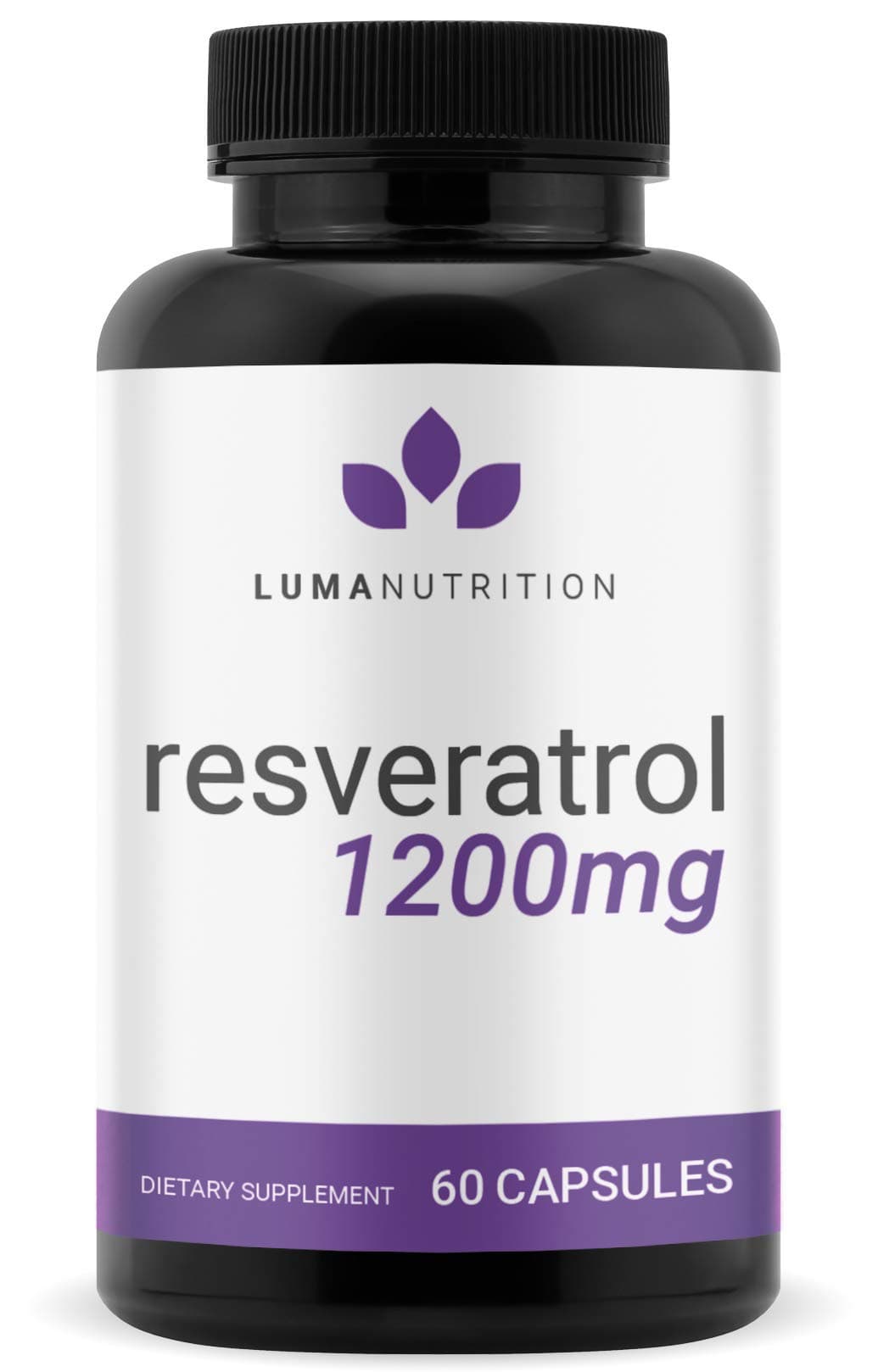 Luma Nutrition Resveratrol 1200mg - Premium Resveratrol Supplement - Antioxidants Supplement - Trans Resveratrol - 60 Capsules