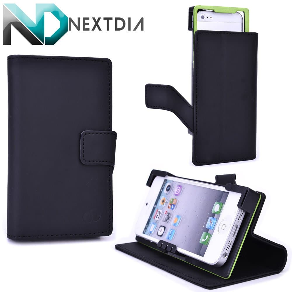 Protective Smartphone Cover Case LG Optimus L5 II Dual E455 Universal Fit Kettle Black and NextDIA Cable Organizer