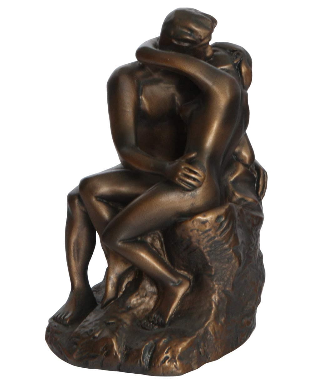 Rodin Masterpiece Kiss Statue | Bronze Color | 4.5 Inches