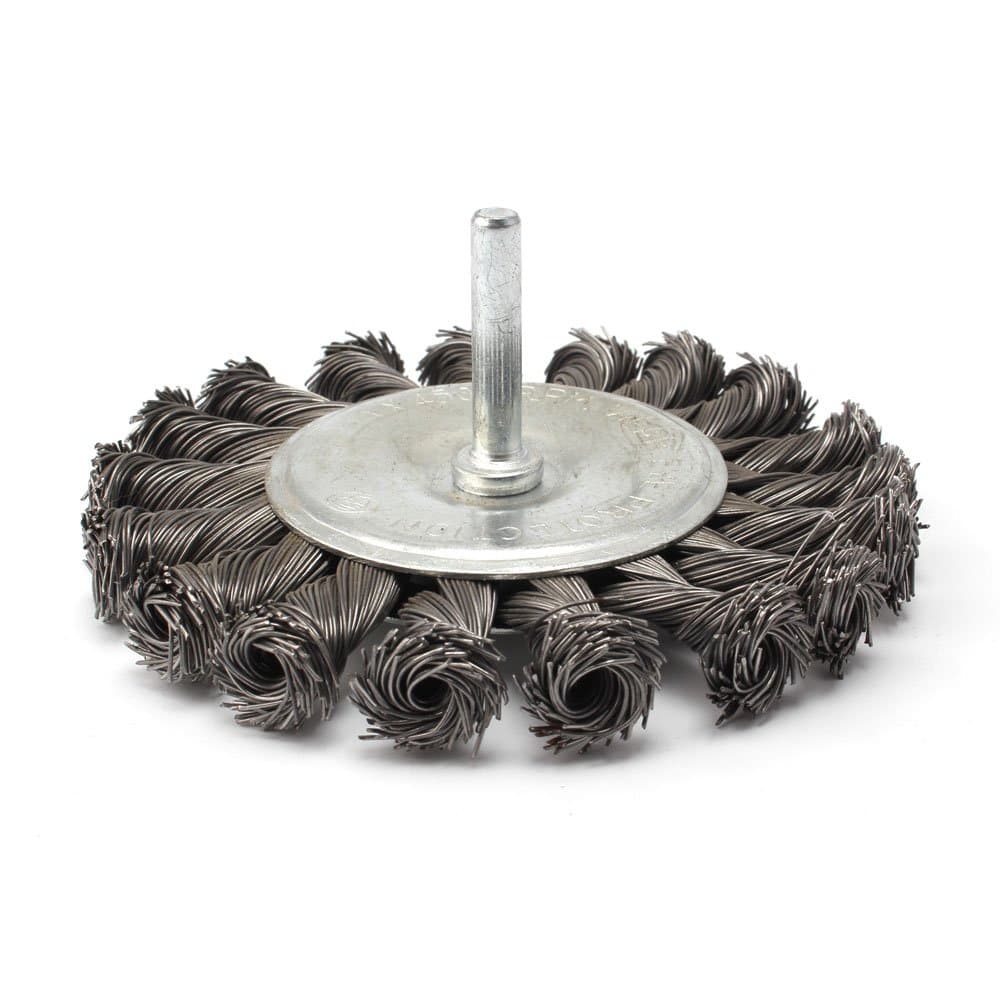4 Inch Knotted Wire Wheel Standard Wire Wheel Brush 1/4'' Shank